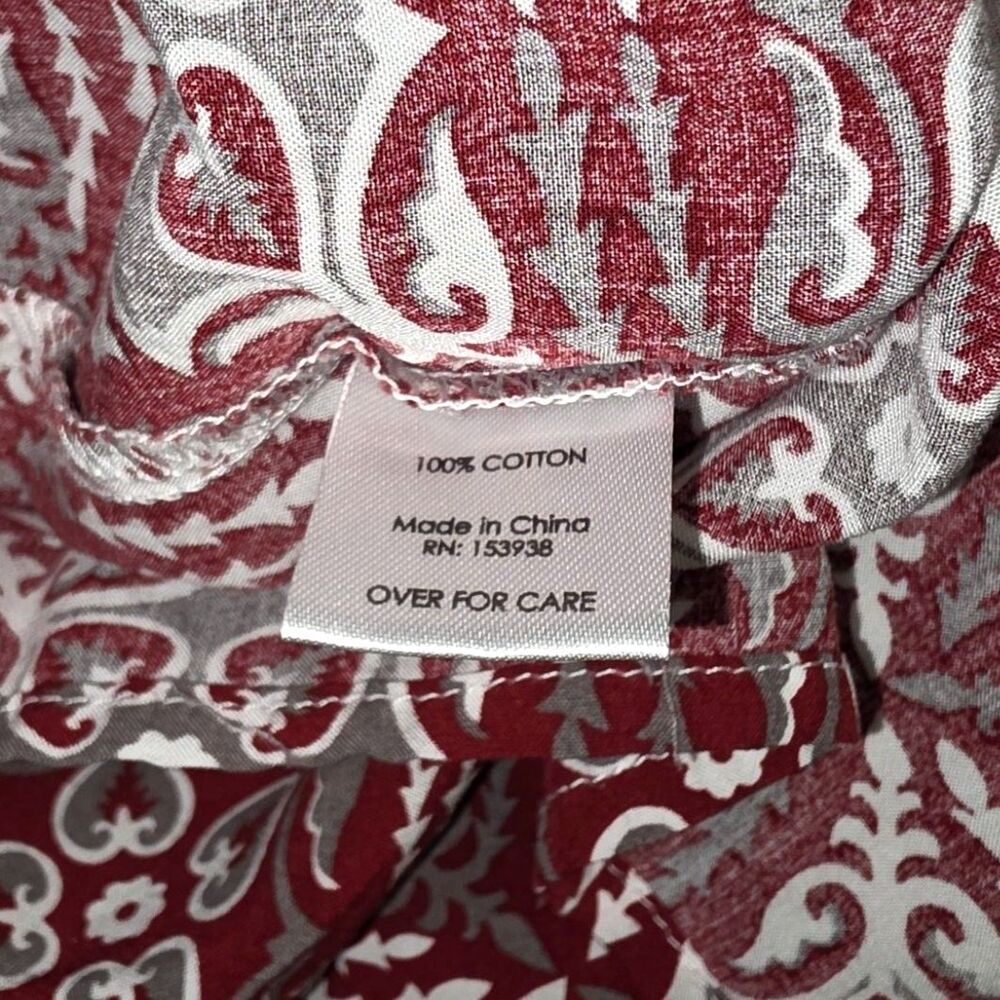 All for Color Sarah V-Back Shift- Crimson/White Dress Size Small - Picture 8 of 9